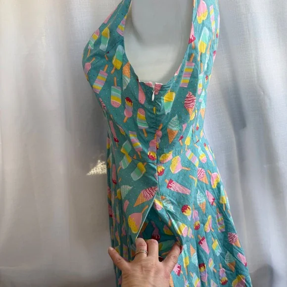 Royal Monk Ice Cream Print Dress 3XL Retro Novelty Summer Twee - Picture 3 of 7